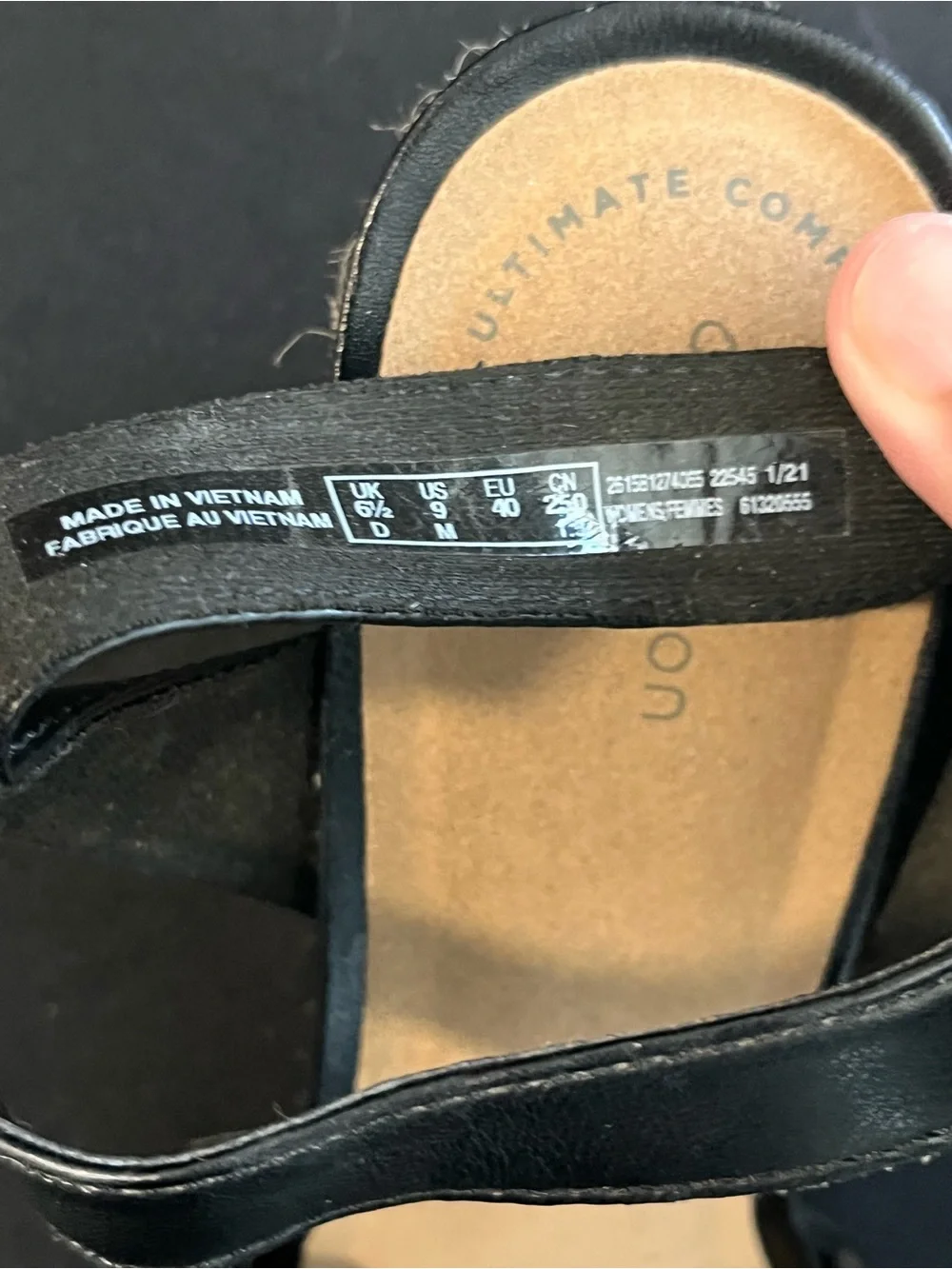 Clarks Black Knot Front Wedge Sandals